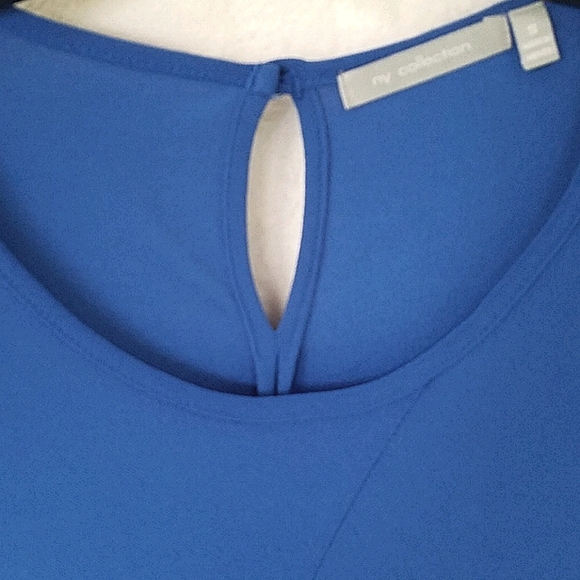 NWT NY Collection 3/4 Hi-lo Tunic- Olympian Blue - Picture 2 of 4